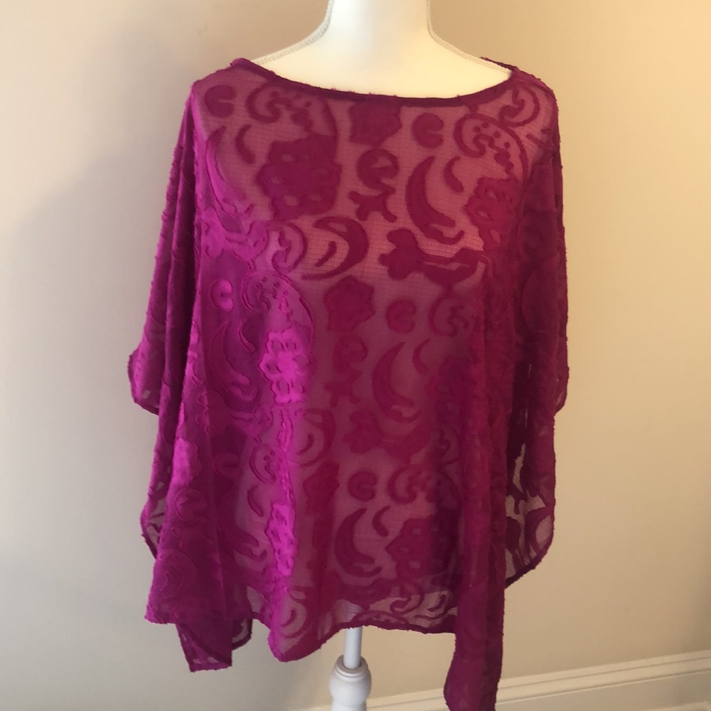 Chico’s NWT Clip Jacquard Boat neck Poncho